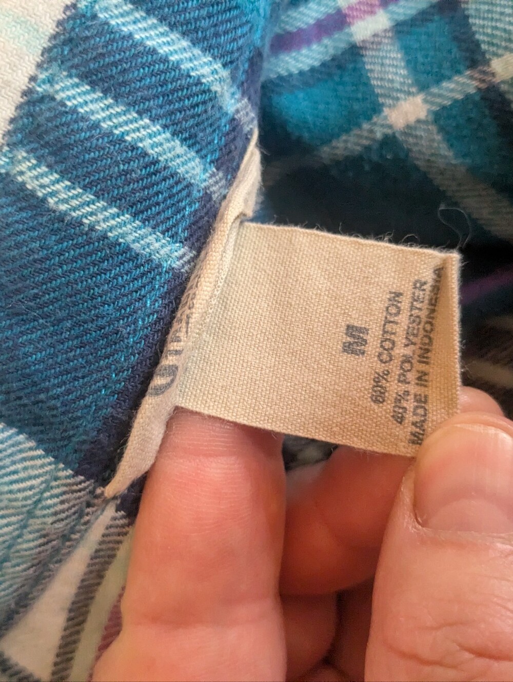 Duluth Trading Company Ladies Medium Plaid Multicolor Button Down Long sleeve - Picture 7 of 7